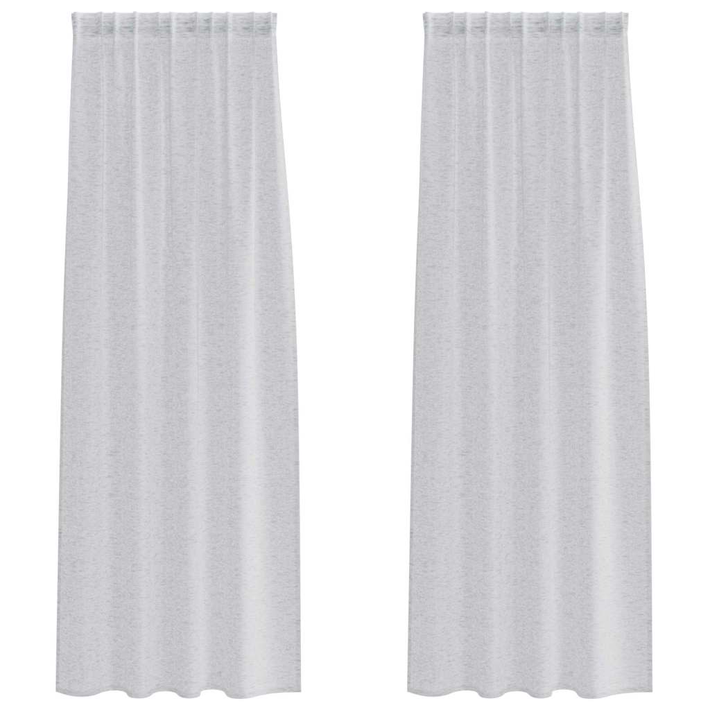 vidaXL Κουρτίνες 2 pcs Ανοιχτό γκρι 140 x 260 εκ. Πολυεστέρας