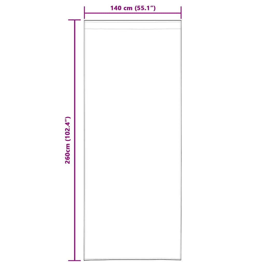 vidaXL Κουρτίνες 2 pcs Ανοιχτό γκρι 140 x 260 εκ. Πολυεστέρας