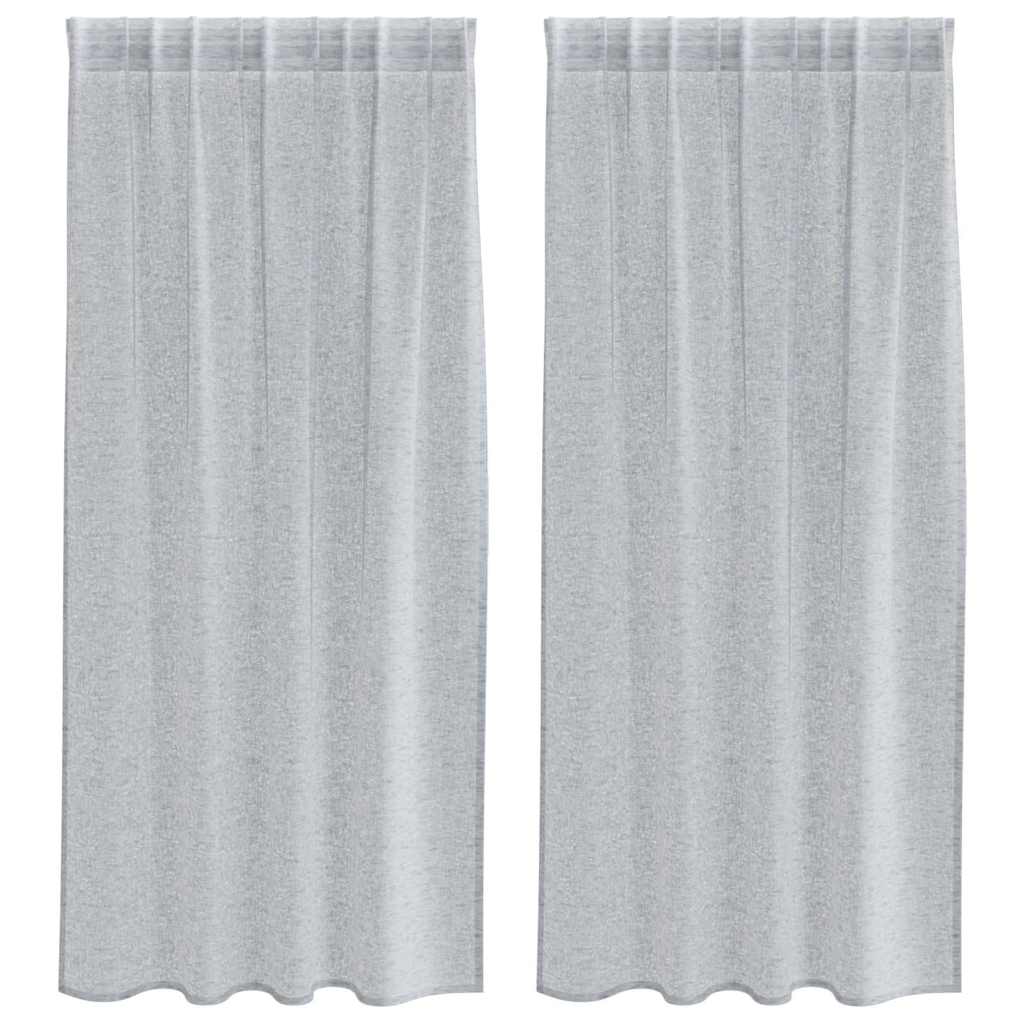 vidaXL Κουρτίνες 2 pcs Σκούρο γκρι 140 x 175 εκ. Πολυεστέρας