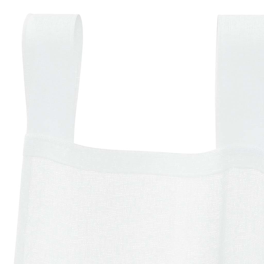 vidaXL Κουρτίνες με κουρτίνες 2 pcs Λευκό 140 x 260 εκ. Πολυεστέρας