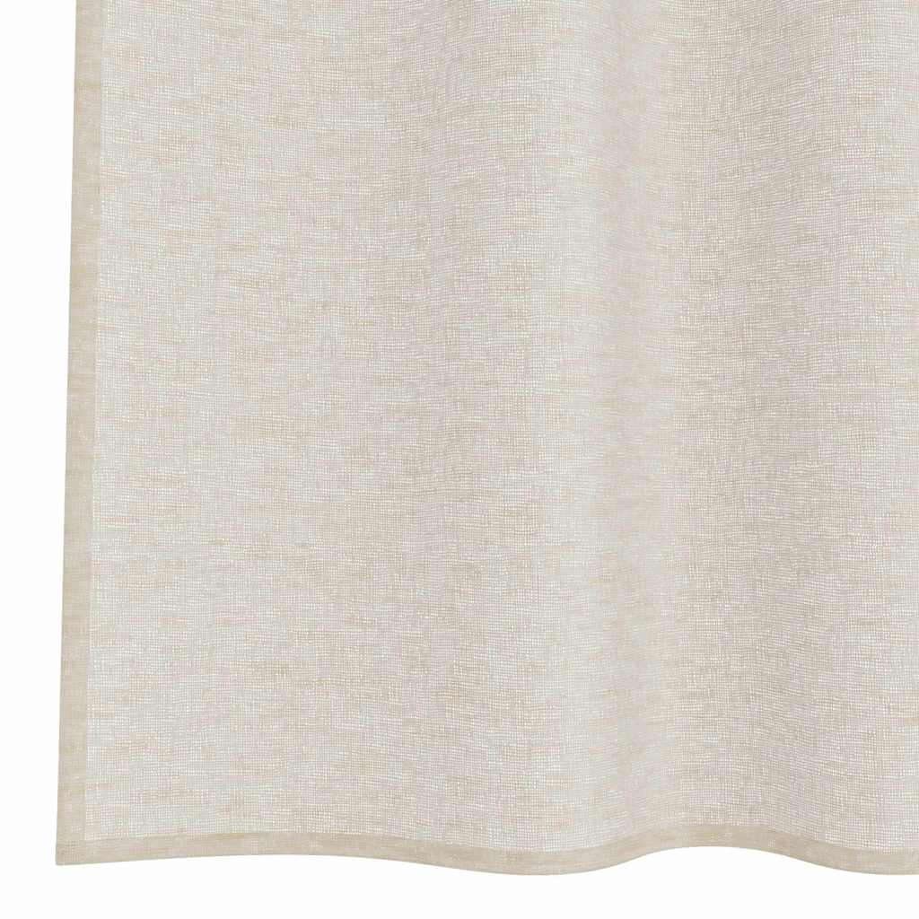 vidaXL Κουρτίνες με κουρτίνες 2 pcs Άμμος 140 x 225 cm Πολυεστέρας