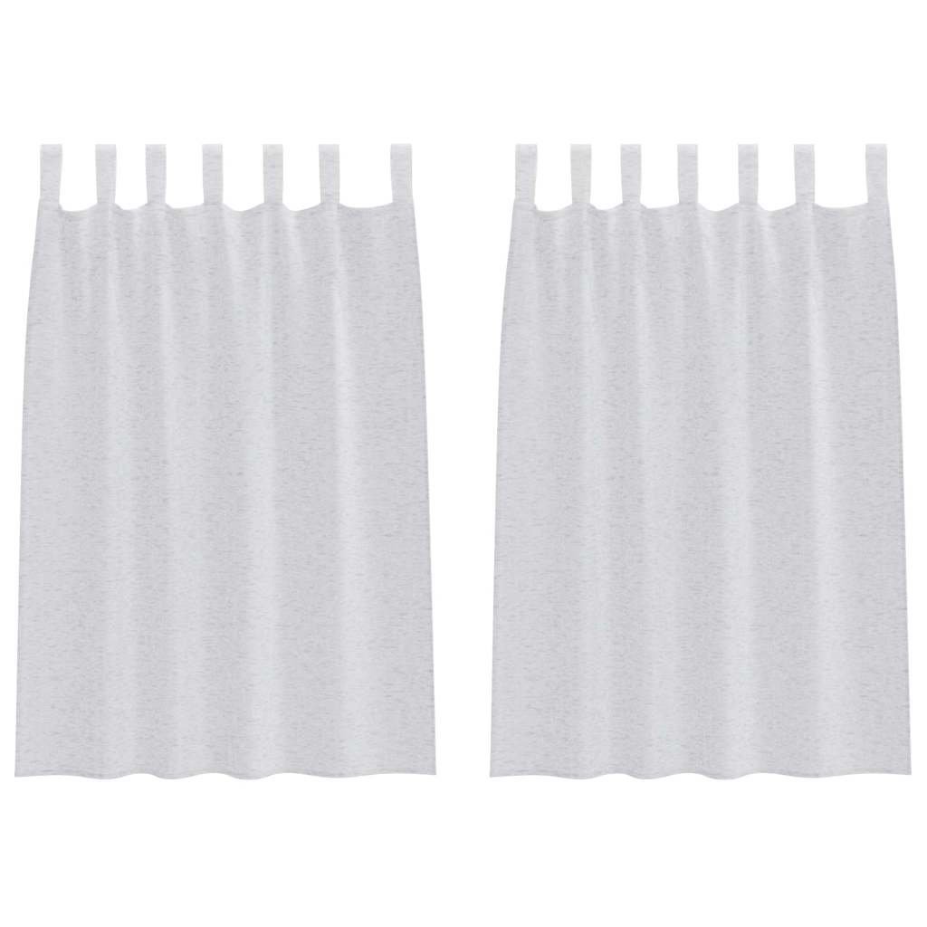vidaXL Κουρτίνες 2 pcs Ανοιχτό γκρι 140 x 140 εκ. Πολυεστέρας