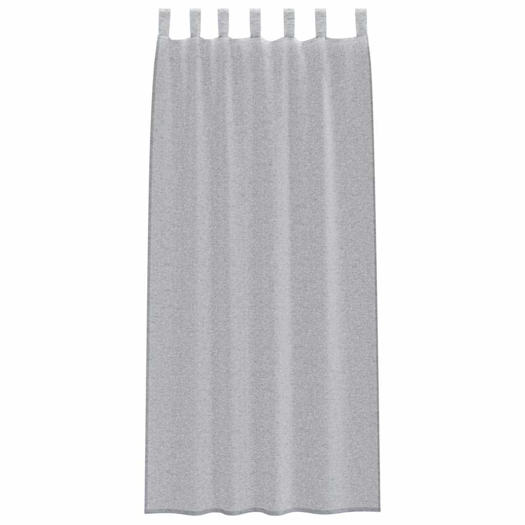 vidaXL Κουρτίνες 2 pcs Σκούρο γκρι 140 x 260 εκ. Πολυεστέρας