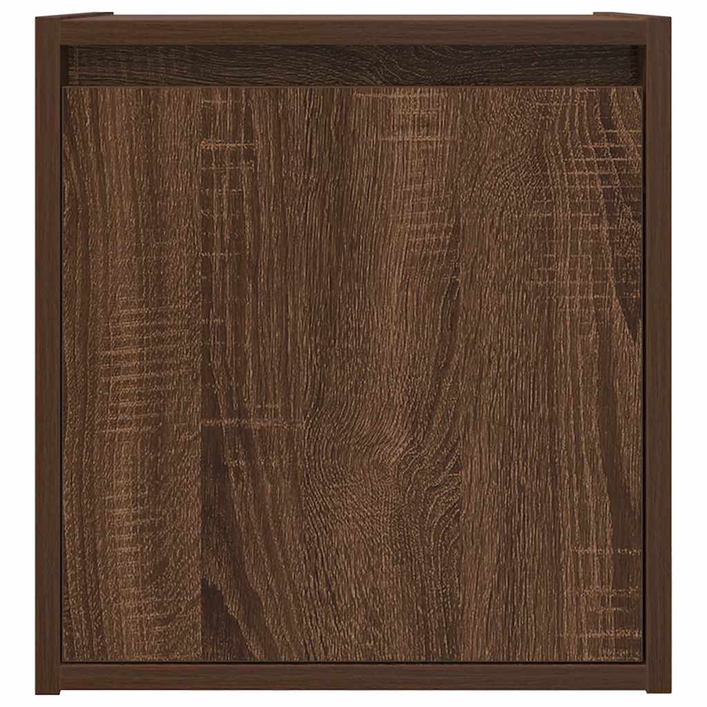 vidaXL Κομοδίνα Επιτοίχια 2 τεμ. Καφέ Δρυς 38x34x40 εκ.