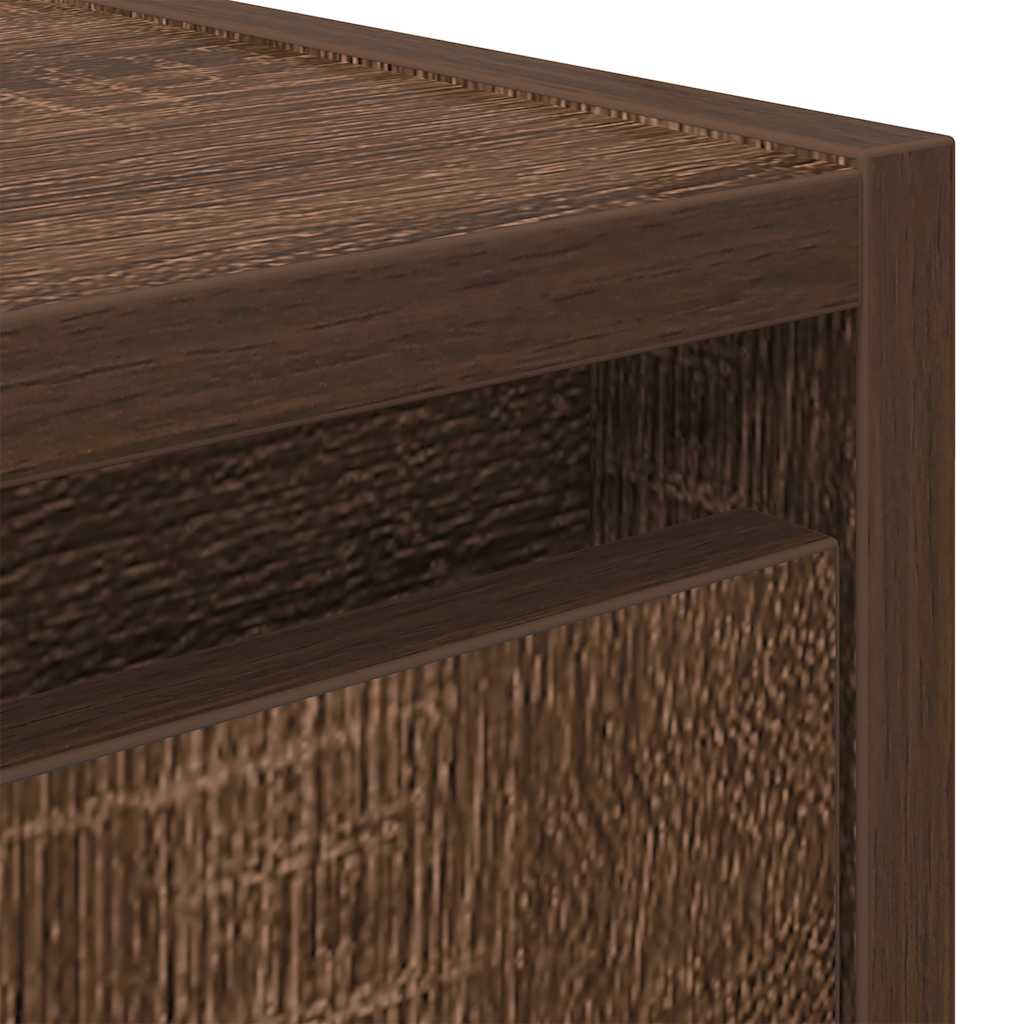 vidaXL Κομοδίνα Επιτοίχια 2 τεμ. Καφέ Δρυς 38x34x40 εκ.