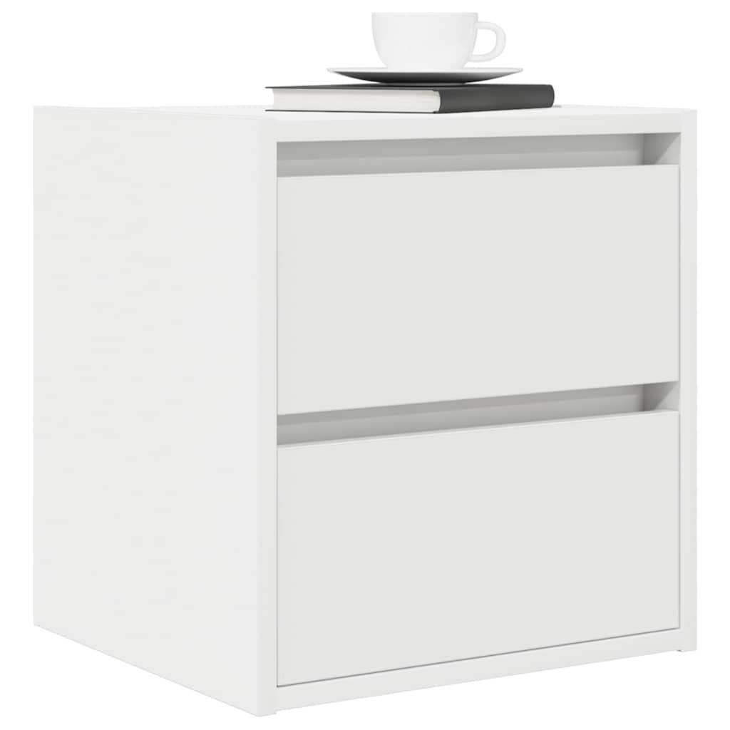 vidaXL Κομοδίνο Επιτοίχιο Λευκά 38x34x40 εκ.