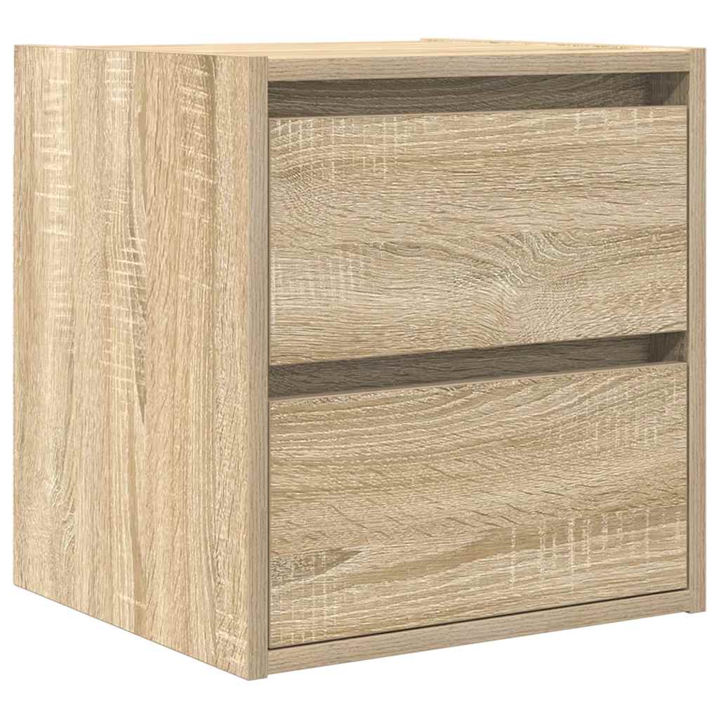 vidaXL Κομοδίνα Επιτοίχια Sonoma Δρυς 38x34x40 εκ.