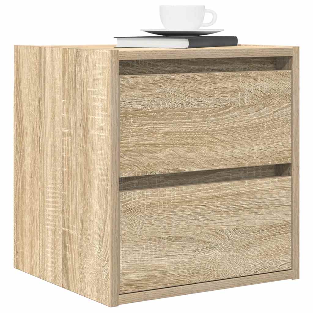 vidaXL Κομοδίνα Επιτοίχια Sonoma Δρυς 38x34x40 εκ.