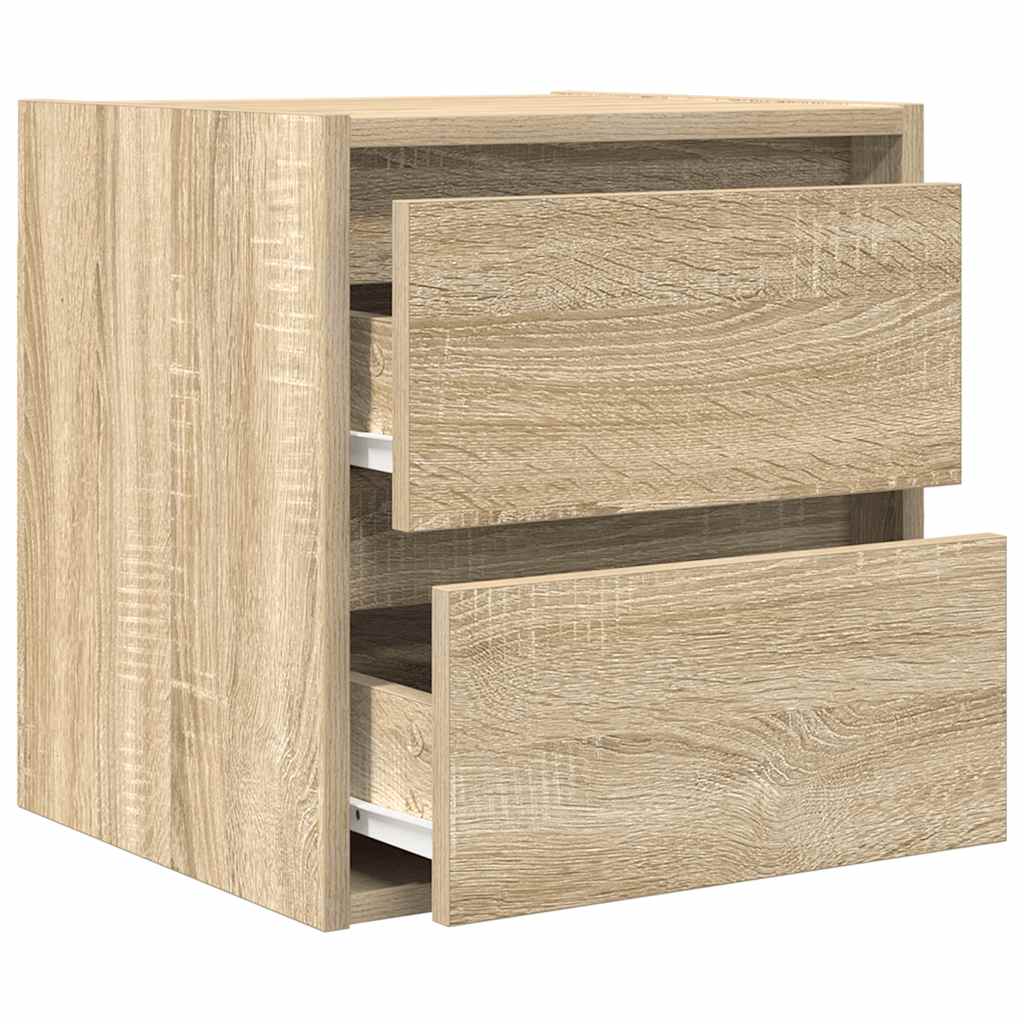vidaXL Κομοδίνα Επιτοίχια Sonoma Δρυς 38x34x40 εκ.