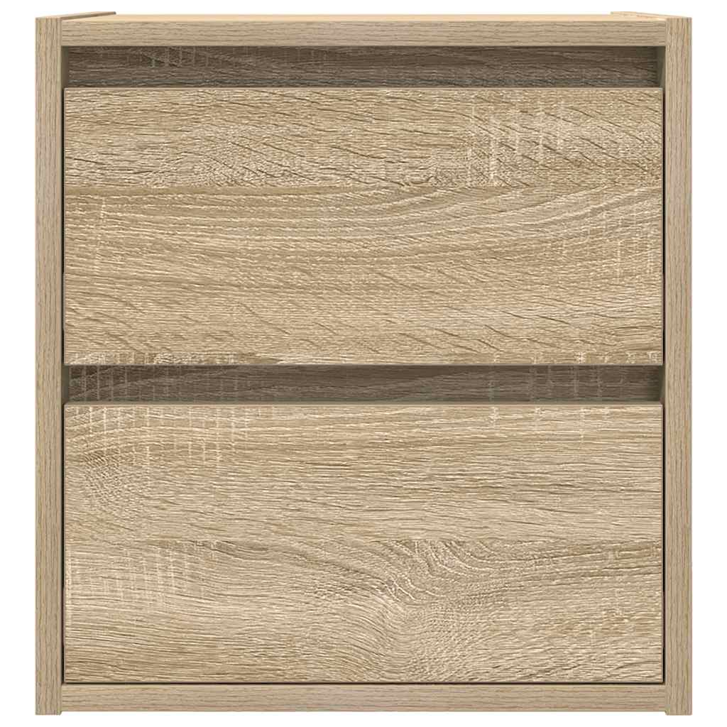 vidaXL Κομοδίνα Επιτοίχια Sonoma Δρυς 38x34x40 εκ.