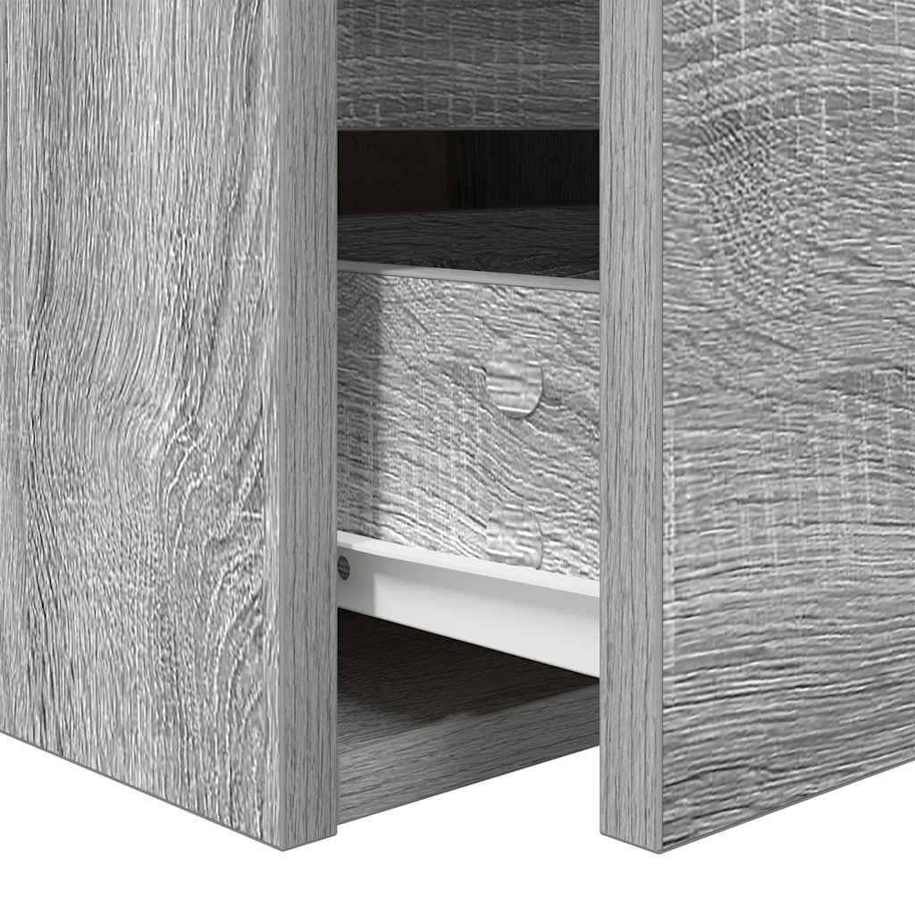vidaXL Κομοδίνα Επιτοίχια 2 τεμ. Γκρι Sonoma 38x34x40 εκ.