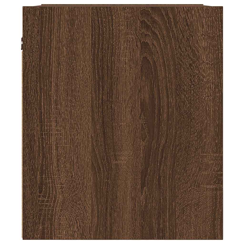vidaXL Κομοδίνα Επιτοίχια 2 τεμ. Καφέ Δρυς 38x34x40 εκ.
