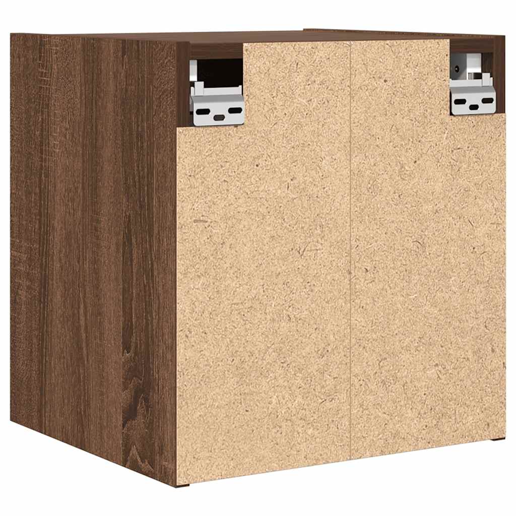 vidaXL Κομοδίνα Επιτοίχια 2 τεμ. Καφέ Δρυς 38x34x40 εκ.