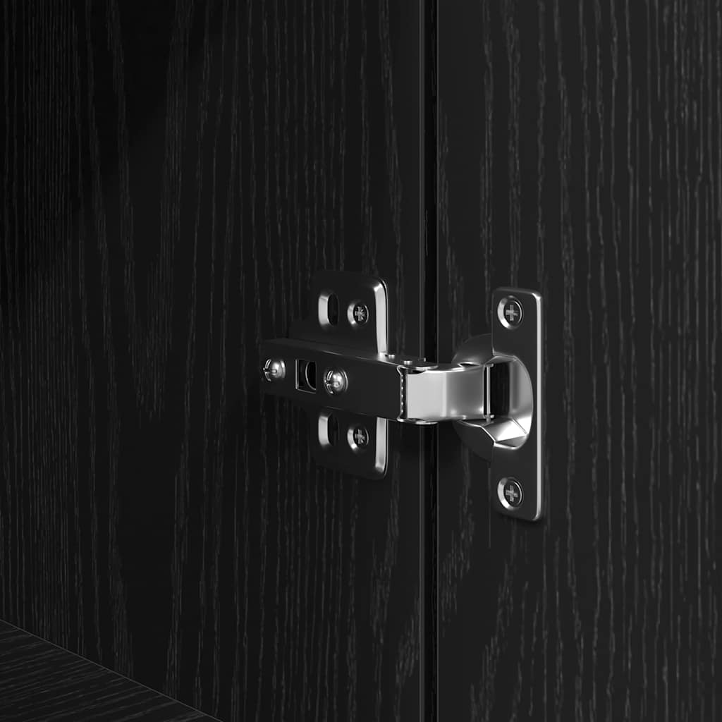 vidaXL Κομοδίνο Μαύρο 39x35x65 εκ. από Επεξεργασμένο Ξύλο