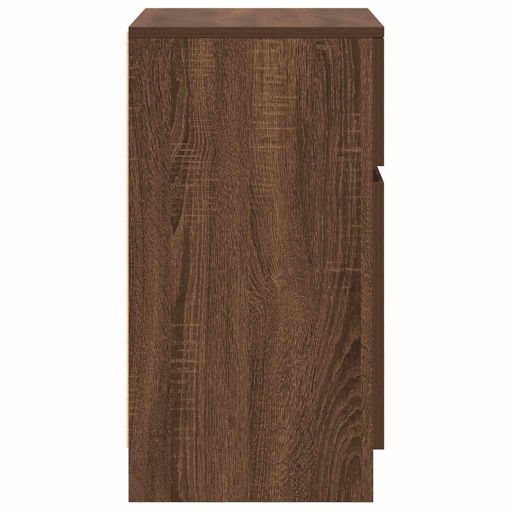 vidaXL Κομοδίνο Καφέ Δρυς 39x35x65 εκ. από Επεξεργασμένο Ξύλο