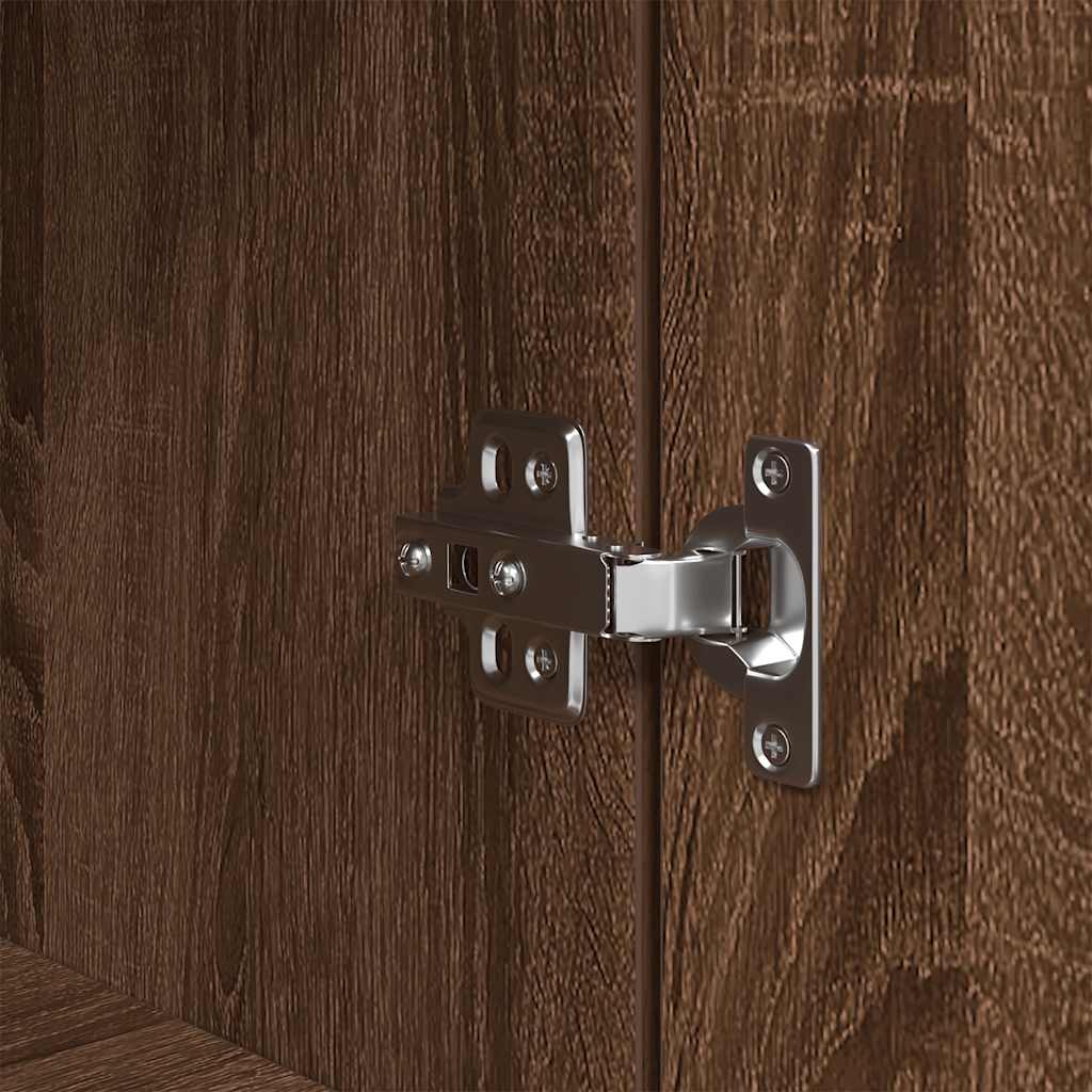 vidaXL Κομοδίνο Καφέ Δρυς 39x35x65 εκ. από Επεξεργασμένο Ξύλο