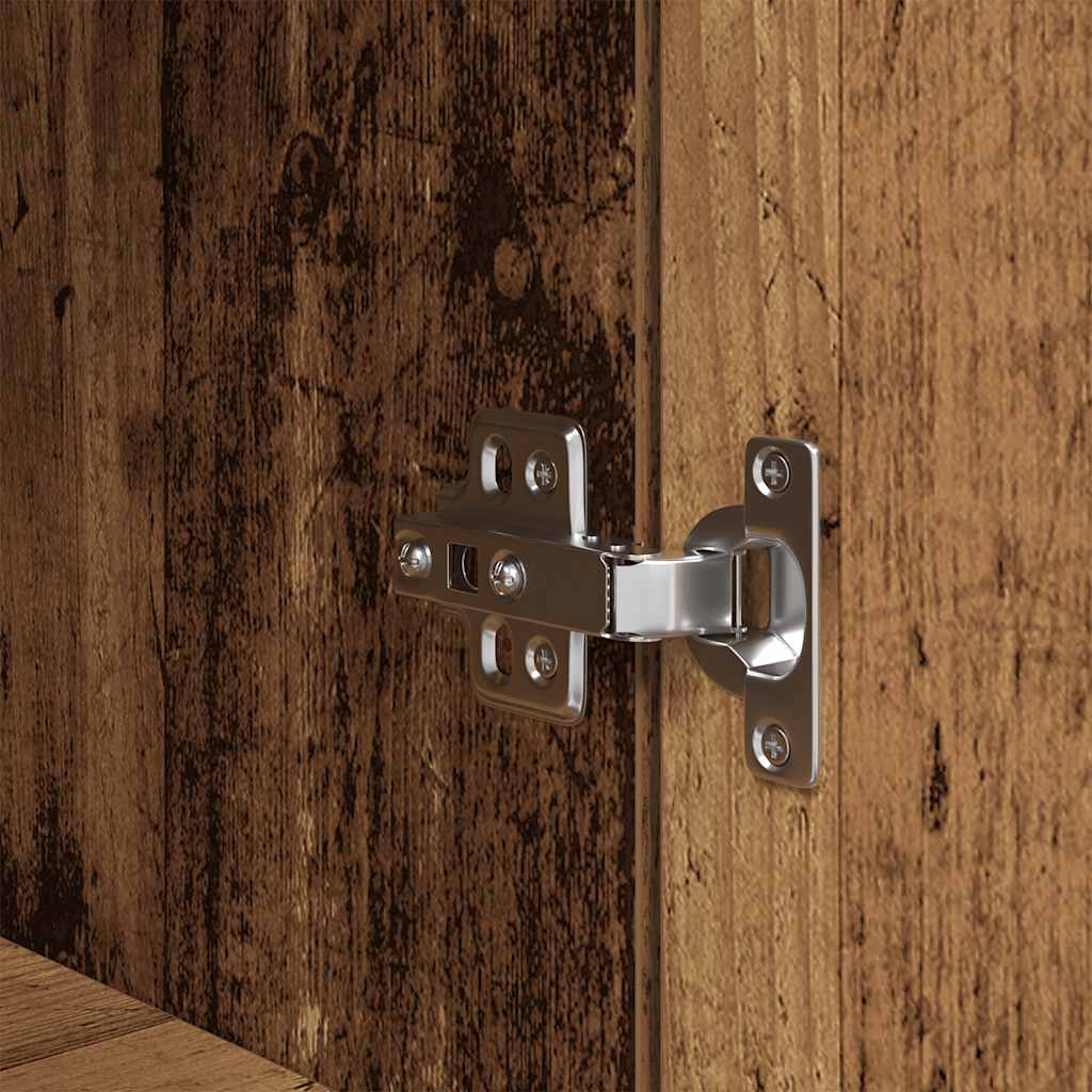 vidaXL ντουλάπι κομοδίνου Παλιό ξύλο 39x35x65 cm Κατασκευασμένο ξύλο