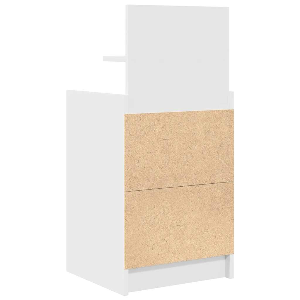 vidaXL Κομοδίνο με 2 συρτάρια Λευκό 38x34x80 cm