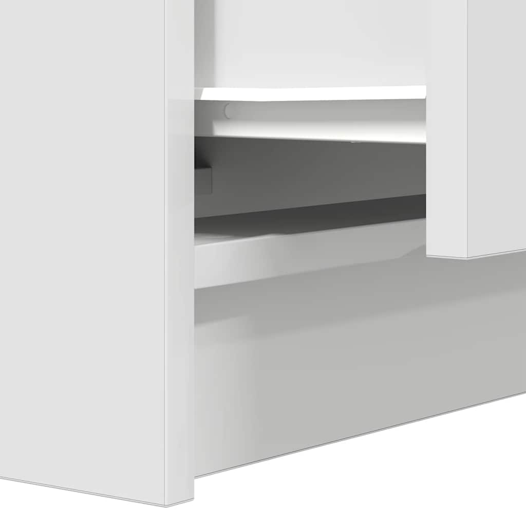 vidaXL Κομοδίνο με 2 συρτάρια Λευκό 38x34x80 cm