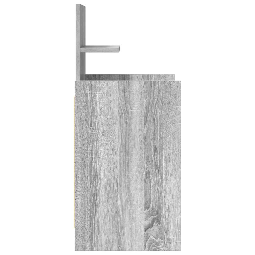 vidaXL Κομοδίνα με 2 συρτάρια 2 τεμάχια Γκρι Sonoma 38x34x80 εκ.