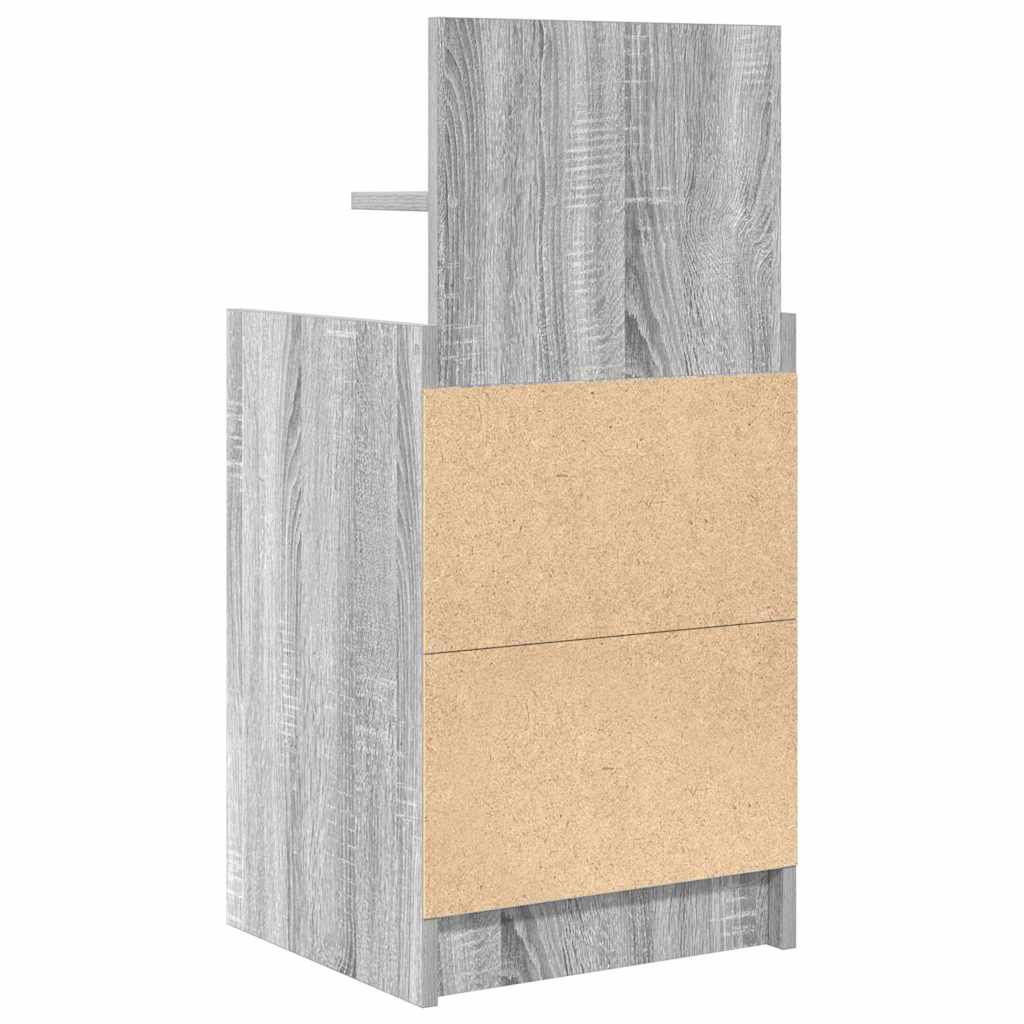 vidaXL Κομοδίνα με 2 συρτάρια 2 τεμάχια Γκρι Sonoma 38x34x80 εκ.