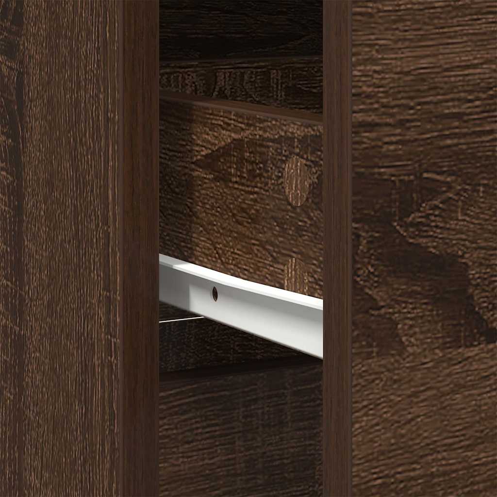 vidaXL Συρταριέρα με Συρτάρια καφέ δρυς 80x34x76 εκ. Επεξ. Ξύλο