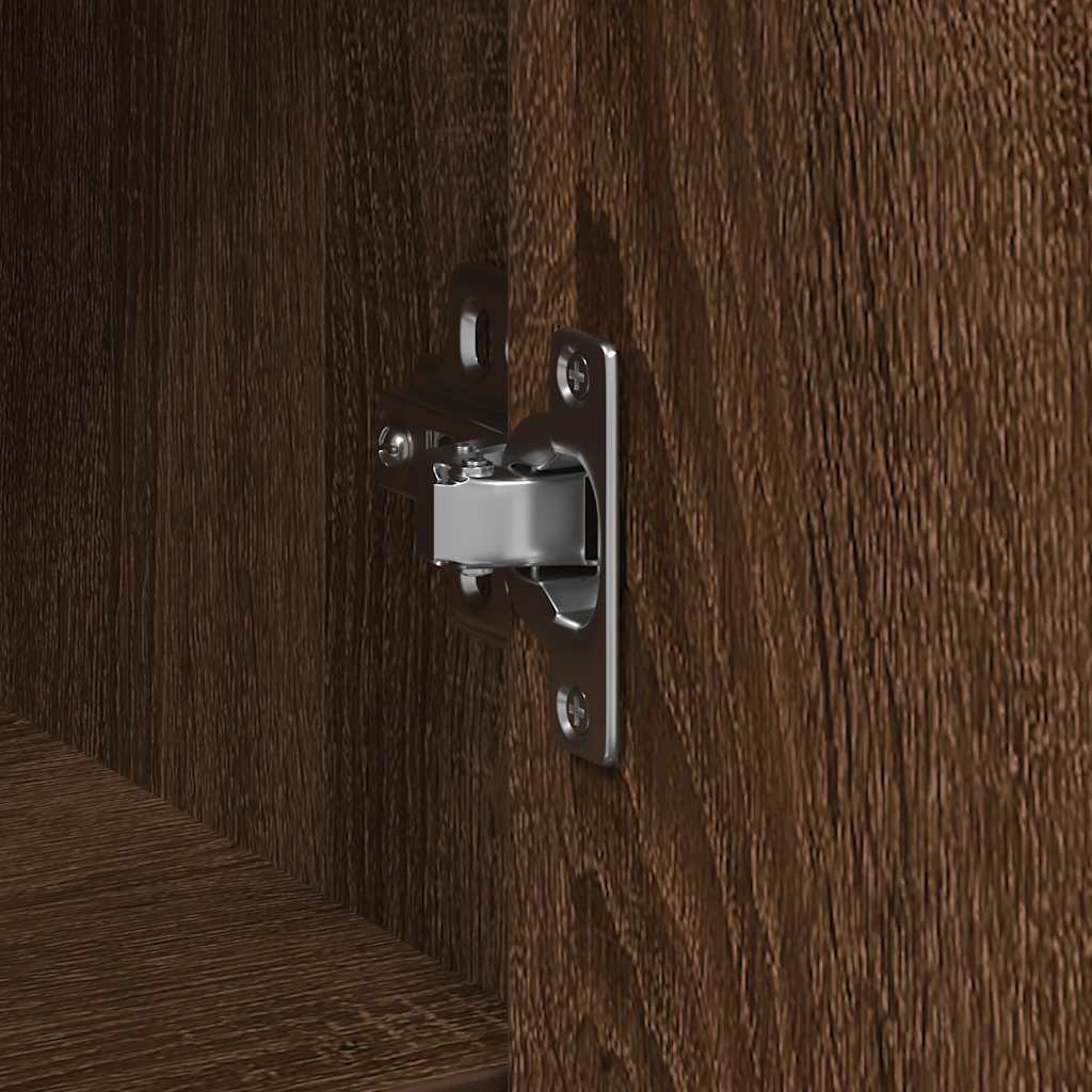 vidaXL Συρταριέρα με Συρτάρια καφέ δρυς 101x35x76 εκ. Επεξ. Ξύλο