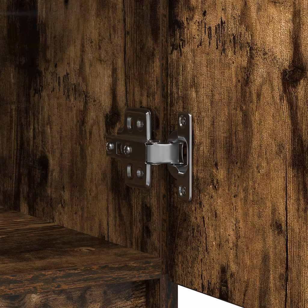 vidaXL Συρταριέρα με Συρτάρια Καπνιστή Δρυς 71x35x84 εκ. Επεξ. Ξύλο