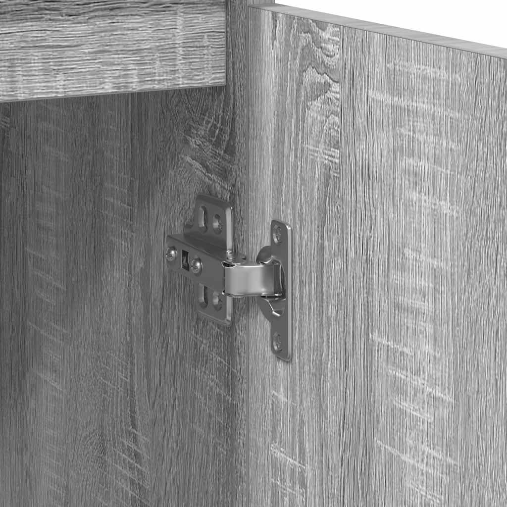 vidaXL Sideboard Γκρι Sonoma 29,5x34x76 cm Ξύλινο μηχανουργικό ξύλο