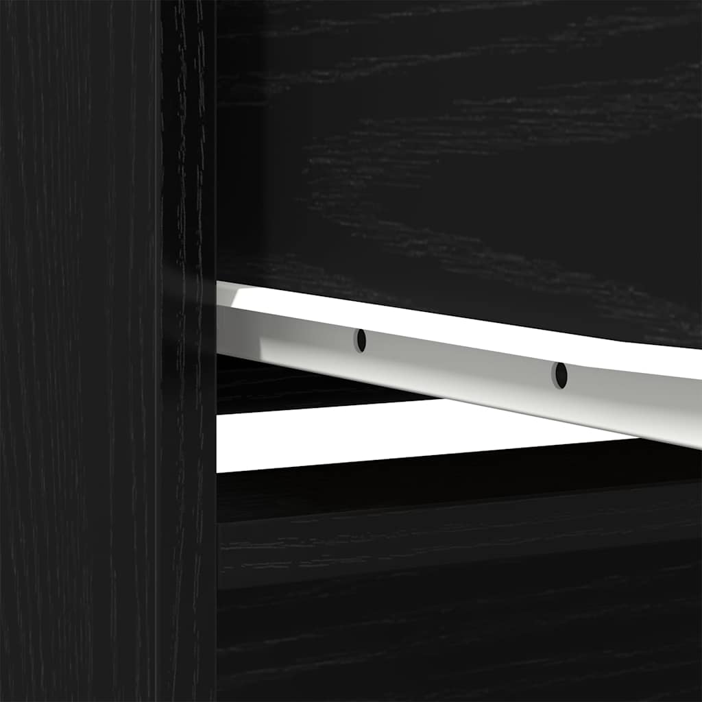 vidaXL Ντουλάπι Μαύρη δρυς 29,5x34x119,5 εκ. από Επεξεργασμένο Ξύλο