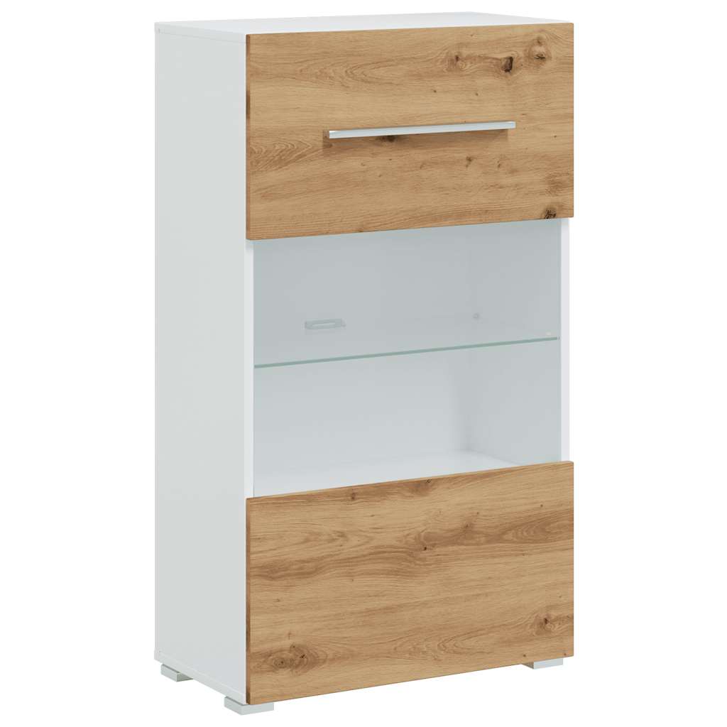 vidaXL Μονάδες τηλεόρασης 5 τεμαχίων με φωτισμό LED Δρυς τεχνίτης