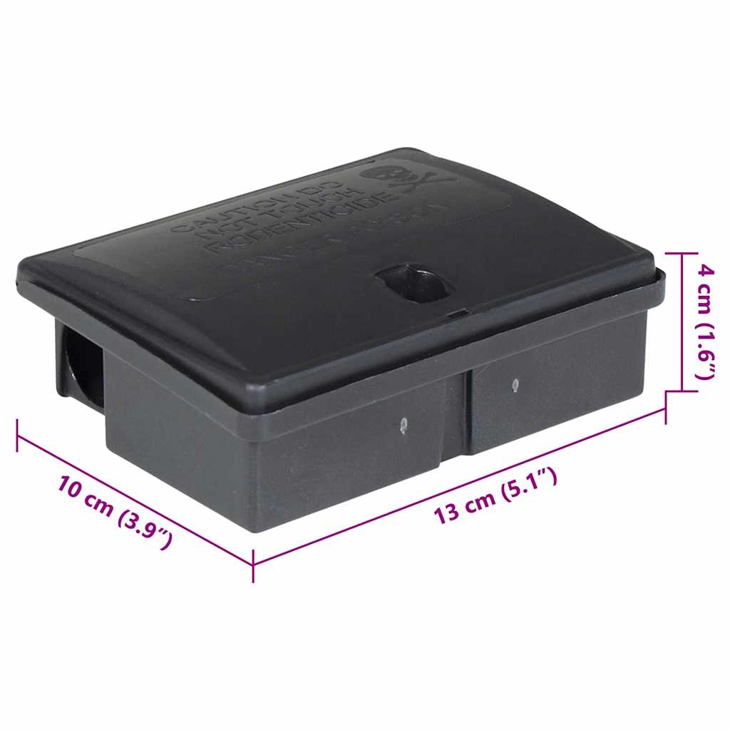 vidaXL Ποντικοπαγίδες 5 τεμ. Μαύρες 13x10x4 εκ.