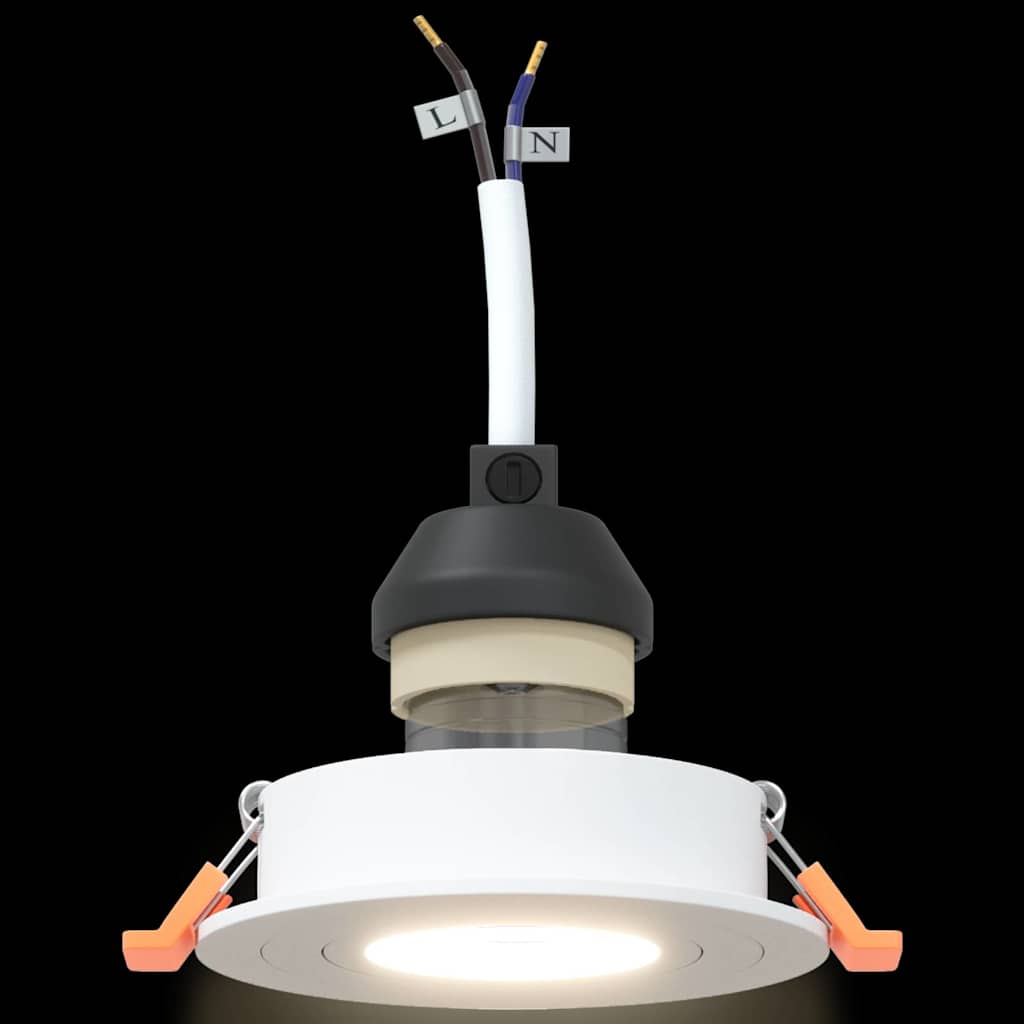 vidaXL Spotlights με προβολείς 24 pcs Λευκό 9 x 9 x cm Αλουμίνιο