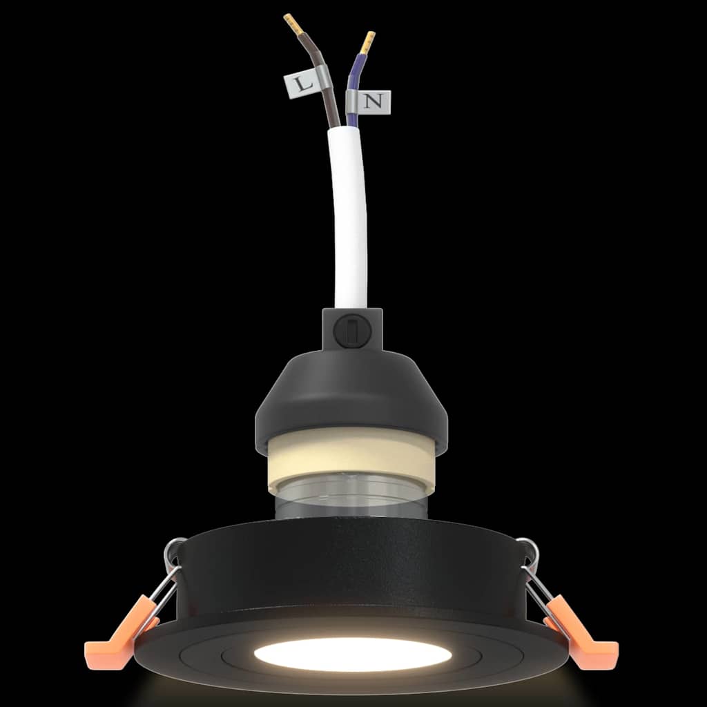 vidaXL Spotlights με προβολείς 24 pcs Μαύρο 9 x 9 x cm Αλουμίνιο