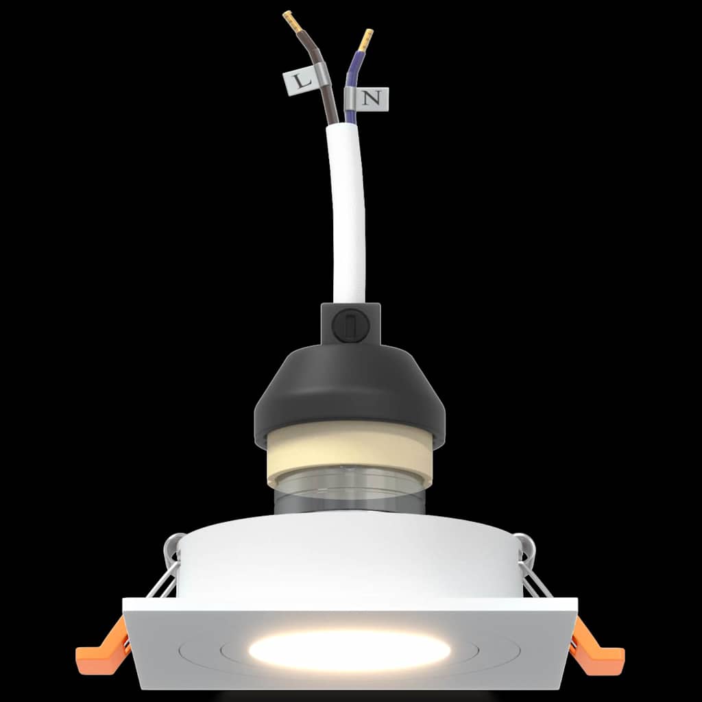 vidaXL Spotlights με προβολείς 24 pcs Λευκό 9 x 9 x cm Αλουμίνιο