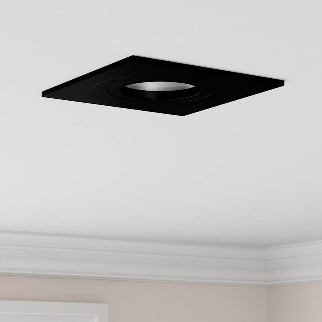 vidaXL Εσοχή Σποτ 6 τμχ Τετράγωνο GU10 Μαύρο 91x91 χιλ