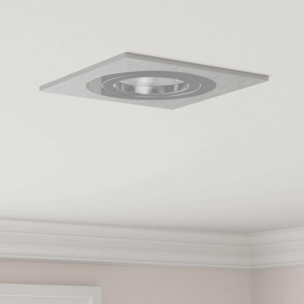 vidaXL Κρυφά Σποτ 24 τεμ Τετράγωνα GU10 Ασημί 91x91 χιλ
