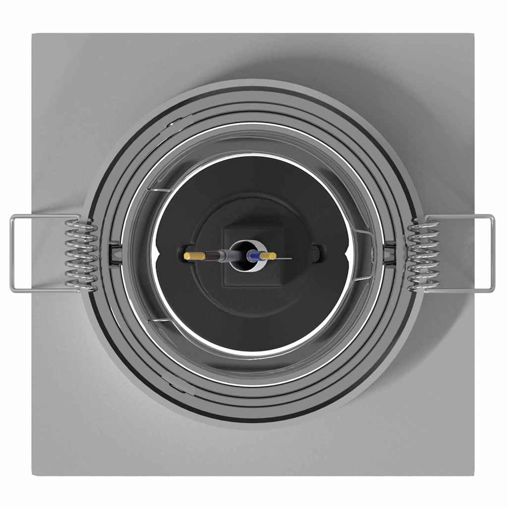 vidaXL Κρυφά Σποτ 24 τεμ Τετράγωνα GU10 Ασημί 91x91 χιλ