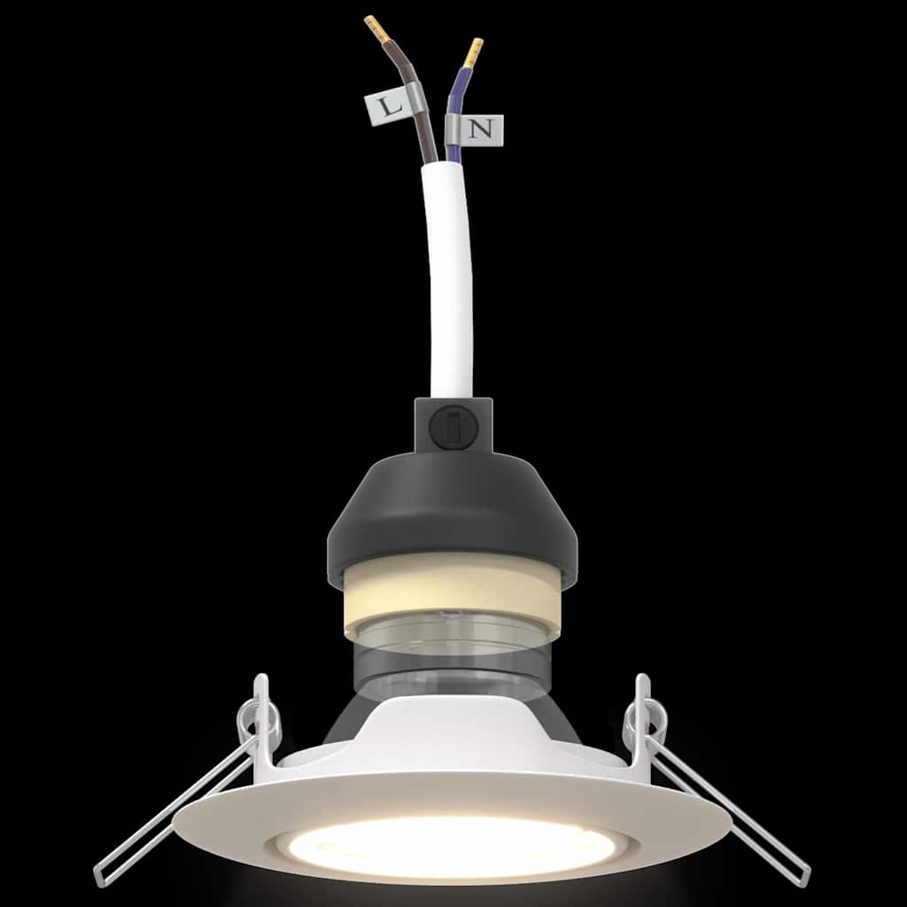 vidaXL Spotlights με προβολείς 24 pcs Λευκό 9 x 9 εκ. Μέταλλο