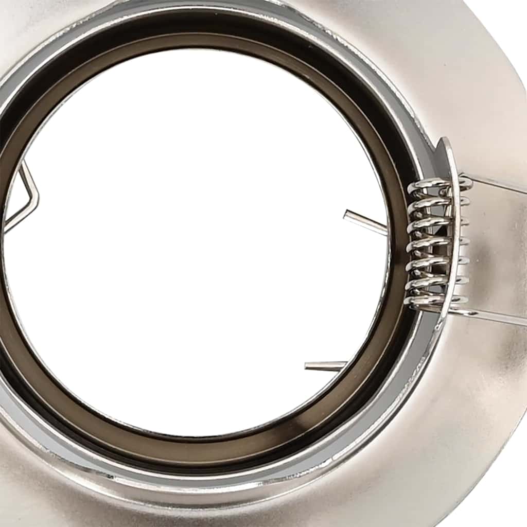 vidaXL Εσοχή Φωτιστικά 12 τεμ Στρογγυλά GU10 Ασημί Ø90 mm Χάλυβας