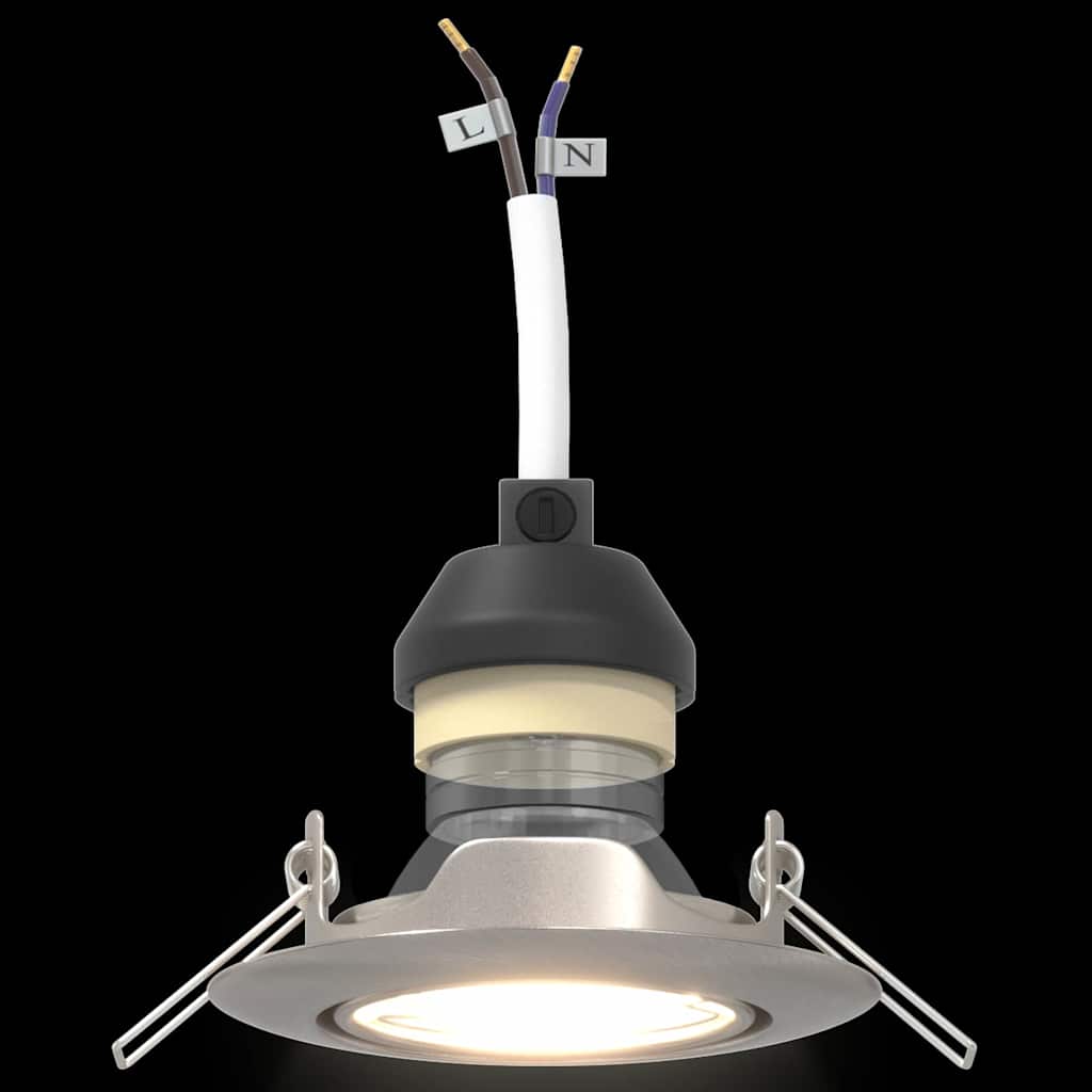 vidaXL Spotlights με προβολείς 12 pcs Ασημί 9 x 9 εκ. Μέταλλο