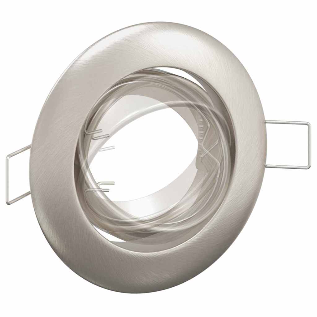 vidaXL Εσοχή Φωτιστικά 12 τεμ Στρογγυλά GU10 Ασημί Ø90 mm Χάλυβας