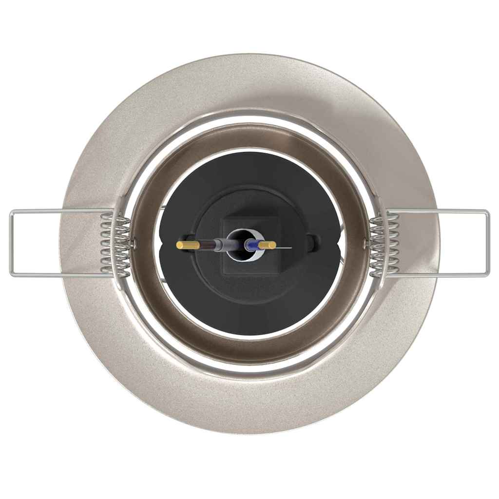 vidaXL Εσοχή Φωτιστικά 12 τεμ Στρογγυλά GU10 Ασημί Ø90 mm Χάλυβας