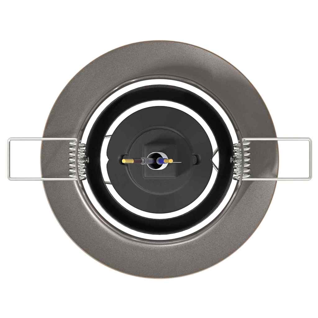vidaXL Κρυφά Φώτα 6 τμχ Στρογγυλά GU10 Ορείχαλκος Ø90 mm Ατσάλι