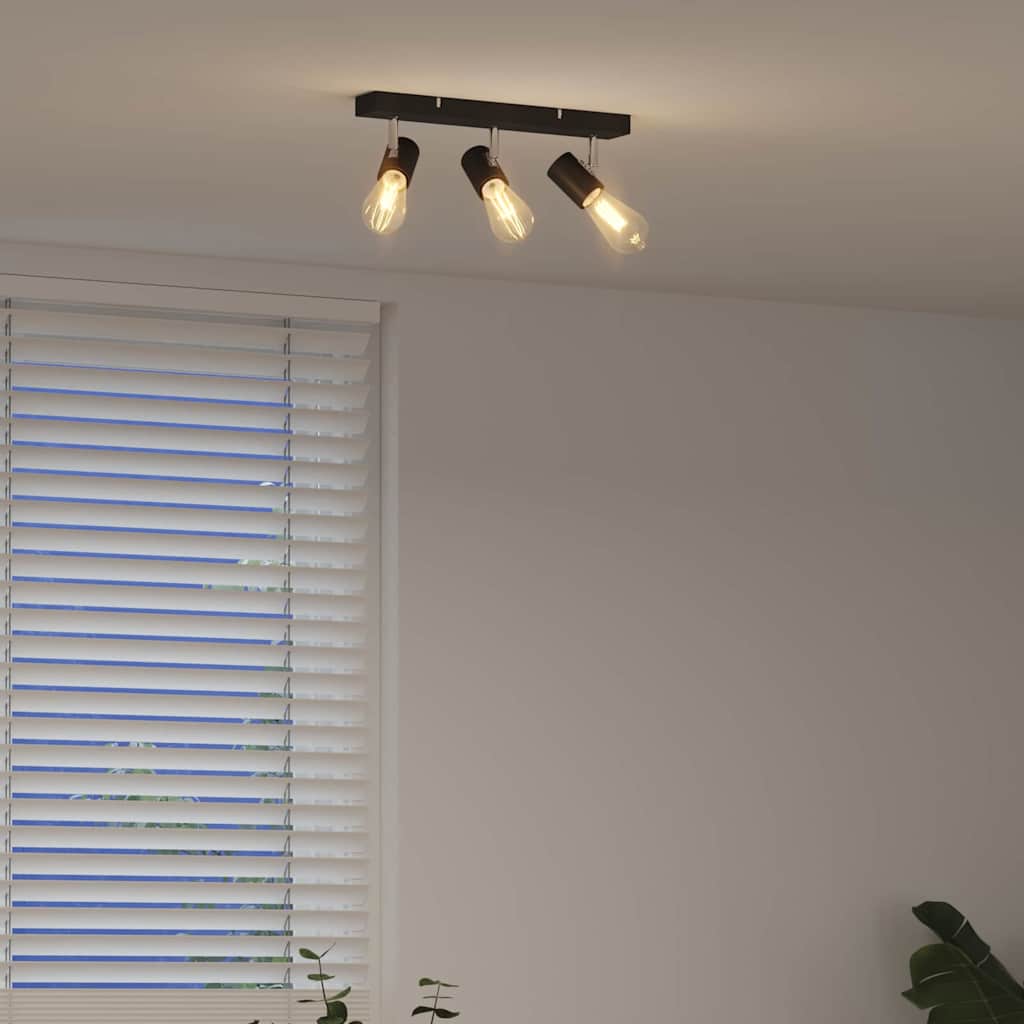vidaXL Σποτ οροφής Μαύρο 38 x 6.5 x 11.5 εκ Ατσάλι