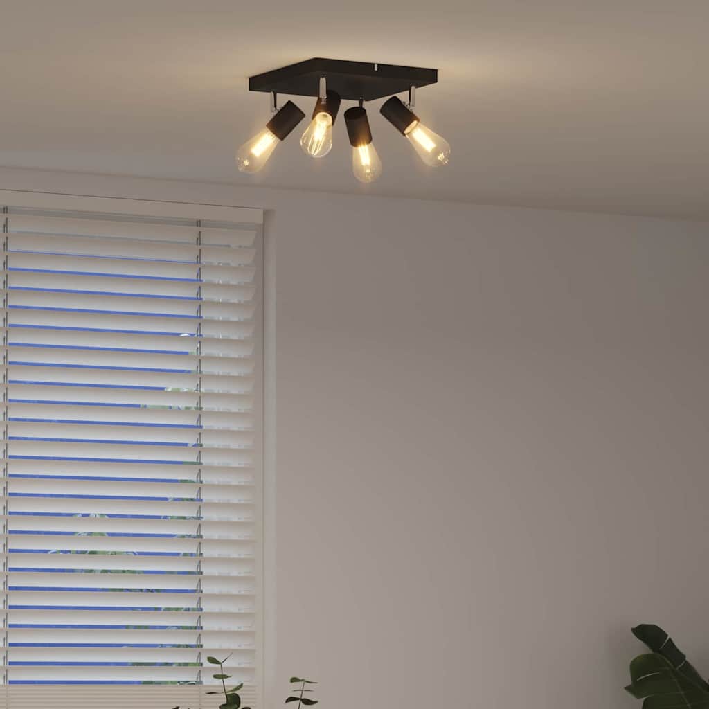 vidaXL Σποτ οροφής Μαύρο 26.5 x 26 x 11.5 εκ Ατσάλι