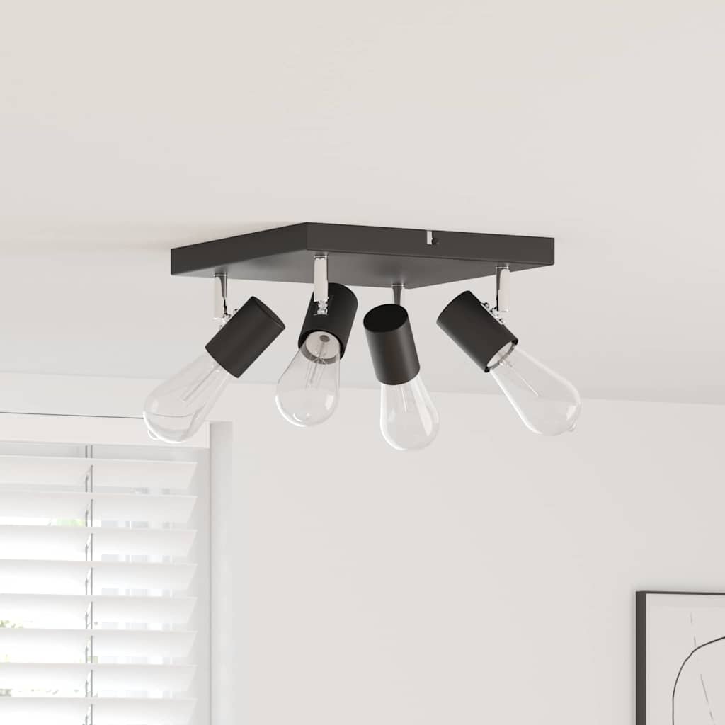 vidaXL Σποτ οροφής Μαύρο 26.5 x 26 x 11.5 εκ Ατσάλι