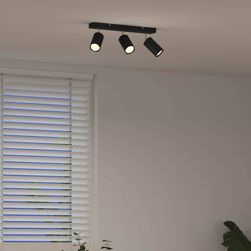 vidaXL Σποτ οροφής Μαύρο 38 x 5.5 x 16.5 εκ Ατσάλι
