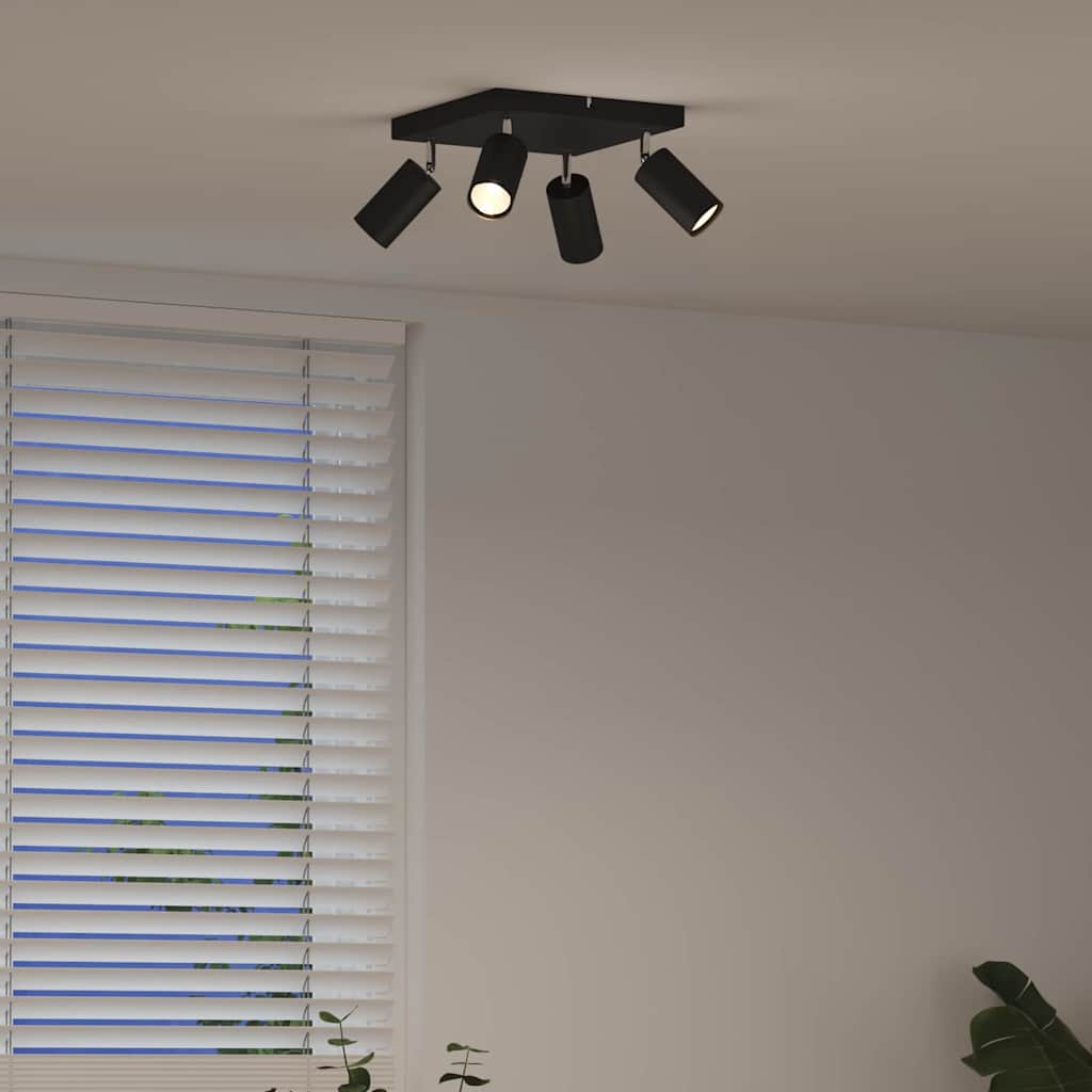 vidaXL Σποτ οροφής Μαύρο 26 x 26 x 16.5 εκ Ατσάλι
