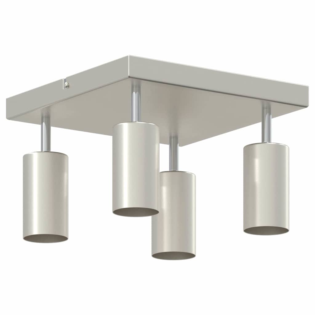 vidaXL Σποτ οροφής με προβολείς Νίκελ 26 x 26 x 16,5 εκ Μέταλλο